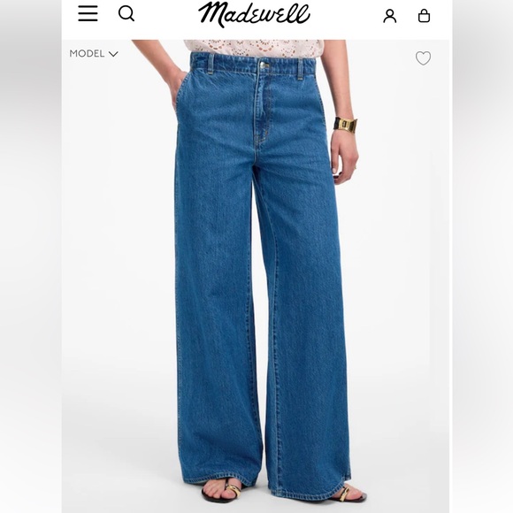 Madewell Denim - Madewell Wide-Sweep Denim Trousers